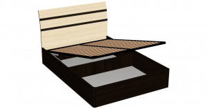 Кровать двуспальная Скарлет 140х200 с подъемным механизмом дуб молочный