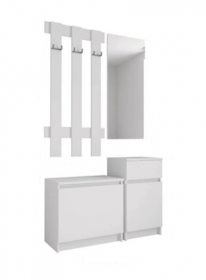 Прихожая Мори белая 100х35х180