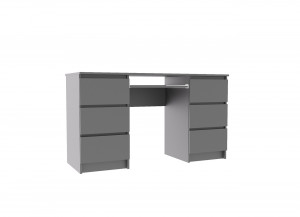 Стол прямой письменный компьютерный Мори Графит 135х50х77