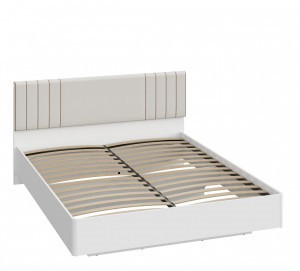 Кровать двуспальная Нао белая серая 160х200