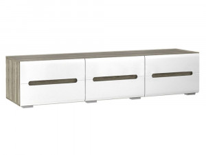 Тумба по ТВ  Наоми ТБ-17  МДФ белый глянец 140х46х41