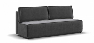 Диван прямой раскладной Норд мини велюр Монолит серый  203см