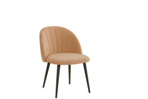 Стул мягкий Норд черный металл/бежевый велюр 51х56х82