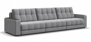 Диван BOSS GRAND Велюр Monolit сталь серый 339х90х108