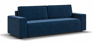 Диван прямой раскладной Норд Велюр монолит  синий 240см