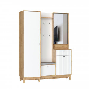 Прихожая Бари фасад белый 160х50х210