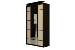 Шкаф-купе распашной 2-х створчатый  Фудзи венге\ Дуб светлый 115х61х226