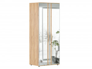 Шкаф распашной двухстворчатый Марта-2 с зеркалом дуб золотой 88х45х216