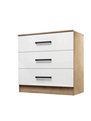 Комод 3 ящика дуб вотан/белый