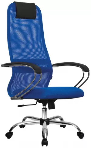 Компьютерное кресло Метта SU-BK-131-8 офисное, обивка: сетка/текстиль, цвет: синий