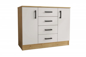 Комод К1000-2Д Эко Эра дуб вотан/белый