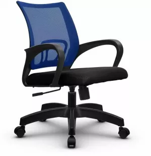 Компьютерное офисное кресло Mетта SU-CS-9/ подл. 106/осн. 001, Светло-синее/Черное