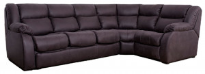 Диван угловой раскладной НПБ Орион ДКУ коричневый кож зам  330х220