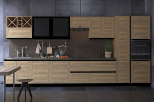 Кухня Сити Дуб Галифакс натуральный 445х60х216