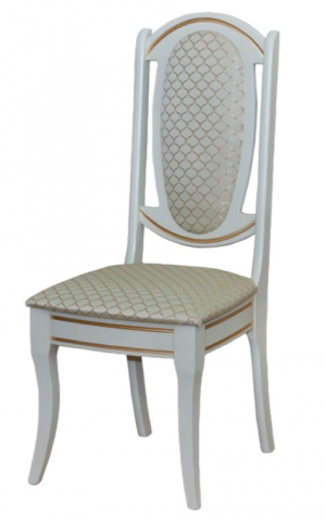 Стул кухонный Королевский из массива дерева слоновая кость с патиной золотой 45х53х107 см