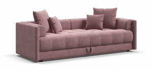 Тахта прямая раскладная Босс  велюр Розовый 203см