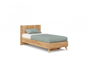 Кровать односпальная Марта-2  дуб золотой 90х200