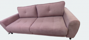Диван прямой раскладной НПБ Парма розовый велюр 237 см