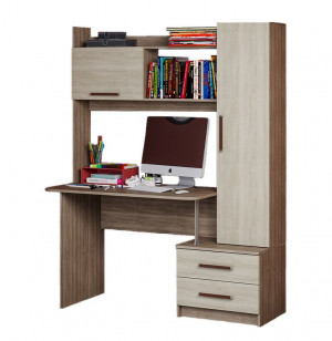 Стол письменный компьютерный Паскаль 1 ясень шимо темный/ясень шимо светлый 145х59х180