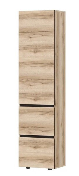 Шкаф распашной пенал глухой Берген с евроштангой дуб делано/венге 50х35х200