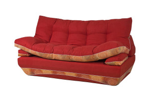 Диван бескаркасный прямой раскладной Персей Красный 205см