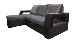 Диван угловой раскладной Алекс 1  коричневый 255х150 см