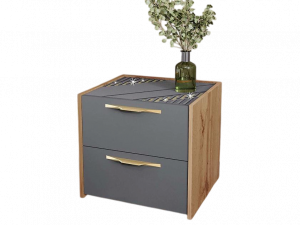 Тумба прикроватная Монако графит 50х43х49