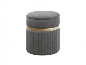 Пуф Монако с ящиком для хранения графит 37х37х45