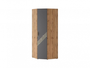 Шкаф угловой Монако графит 89х89х225