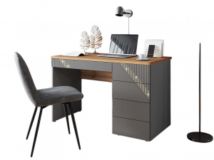 Стол письменный Монако с ящиками (лев/прав) графит 120х60х75