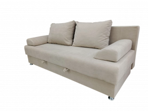 Диван прямой раскладной ППУ Еврокнижка бежевый велюр 190см