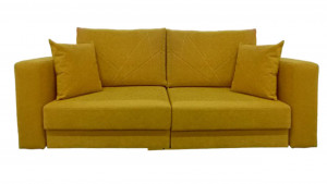 Диван прямой раскладной Вена Дуо желтый 250см
