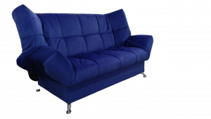 Диван прямой раскладной ППУ Клик-кляк синий 180см