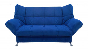 Диван прямой раскладной Клик-кляк  синий велюр 180см