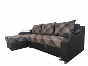 Диван угловой раскладной  Кардинал Черный 236х155