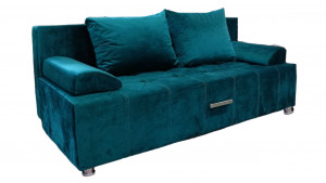 Диван прямой раскладной зеленый 193см