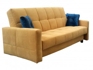 Диван-книжка ППУ Милан желтый велюр 225 см