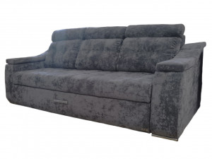 Диван прямой раскладной НПБ Премиум серый плюш 240 см