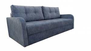 Диван прямой раскладной Ника Синий Велюр 215см