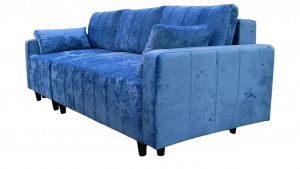 Диван прямой раскладной  Меркурий Голубой Плюш 235см