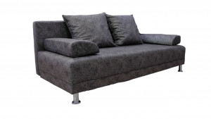 Диван-кровать прямой раскладной ППУ Валик серый 190 см