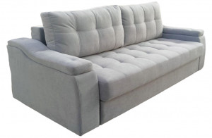 Диван-кровать прямой раскладной НПБ Фиеста серый велюр 230 см