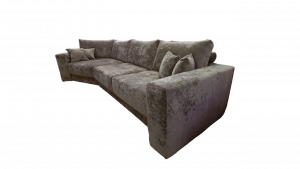 Диван  угловой Брамус бежевый плюш 350х100