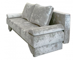 Диван прямой раскладной  ППУ Рио 3 Еврокнижка серый плюш 190 см