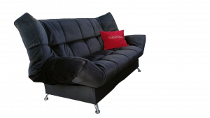 Диван прямой раскладной ППУ Клик-Кляк  Черный 180см