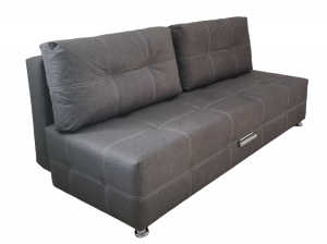 Диван прямой раскладной Валик темно-серый микровелюр 190 см