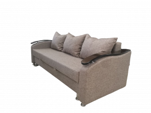 Диван прямой  раскладной с подлокотниками Бежевый Рогожка 220 см