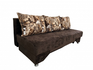 Диван прямой раскладной ППУ Рио 5 коричневый плюш 190 см