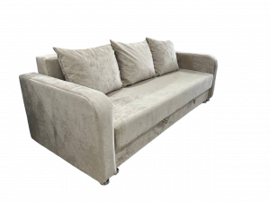 Диван прямой раскладной НПБ Еврокнижка бежевый плюш 220 см