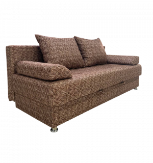 Диван прямой раскладной ППУ Еврокнижка коричневый велюр 190см